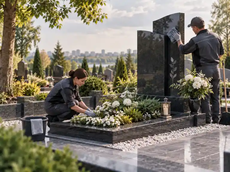 Уборка могил в Минске